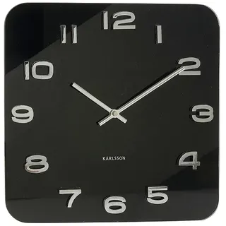 Karlsson - Wanduhr Vintage quadratisch - Schwarz - Schwarz