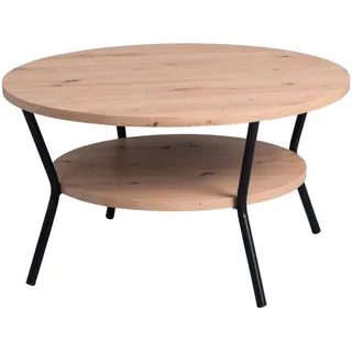 M2 Kollektion Couchtisch Eiche Artisan schwarz 80 x 45 cm