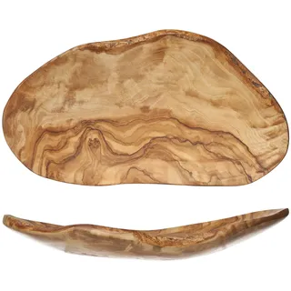 Cosy & Trendy 3778388 Obstschale ORGANIC Olivenholz 23 – 28 cm x 10 – 16 cm, Braun