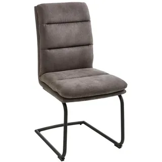 Cantus Schwingstuhl , Grau , Metall, Textil , Rundrohr , 46x95x62.5 cm , Esszimmer, Stühle, Schwingstühle