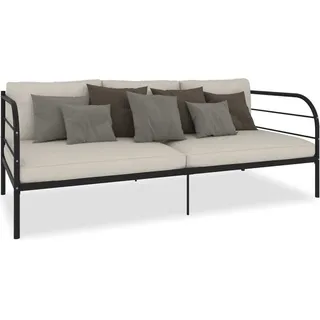 vidaXL Tagesbett-Rahmen Schwarz Metall 90×200 cm - Schwarz