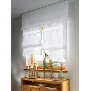 Heine home Raffrollo mit Stangendurchzug weiß