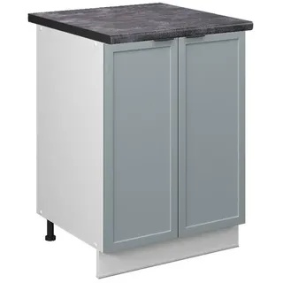 Vicco Küchenunterschrank Fame-Line Hellblau-grau 60 cm , AP Anthrazit , Hellblau, Weiß , Holzwerkstoff , 2 Fächer , Rechteckig , 60x82x60 cm , Küchen, Küchenmöbel, Küchenschränke, Küchenunterschränke