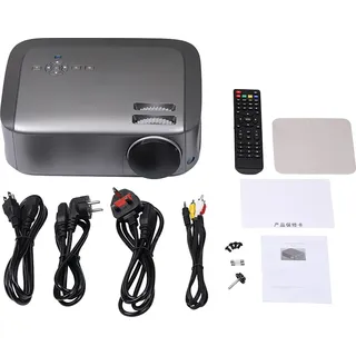 U68 Smart Projektor LCD Video Portable Home Film Theater 20000hrs LED Lampenlebensdauer 2HDMI AV VGA 2USB Interface Matte grey_ Europäische Vorschriften