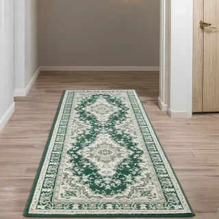OTTO home Oriental Kurzflorteppich 80 x 250 cm Dunkelgrün