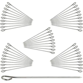 Relaxdays Grillbesteck 5 cm Edelstahl silber