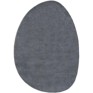 benuta Pop Teppich Nola Anthrazit 80x110 cm , Textil , Beton Optik , Freiform , 80x110 cm , wasserabweisend , Teppiche und Böden, Teppiche