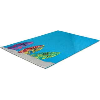 Sansibar Rantum Beach SA-018« rechteckig 5 mm Höhe Flachgewebe, modernes Design, Surfboards, In- und Outdoor geeignet