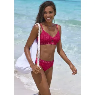 Bustier-Bikini ELBSAND, Damen, Gr. 42, Cup C/D, rot (hummer bedruckt), Recycling-Polyamid, Bikini-Sets Bustier-Bikini, mit Markenschriftzug, Topseller