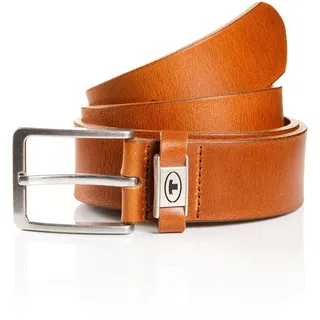Ledergürtel TOM TAILOR "TTCOREY", Herren, Gr. 110, braun (hellbraun), Rindsleder, Gürtel Ledergürtel, 4 cm breiter Herrengürtel, ideal zu Jeans und Chino, bis Gr. 120