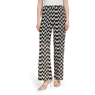 Betty&co BETTY & CO Schlupfhose mit Struktur in Schwarz/Braun | Gr.: 46