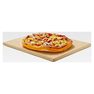 Pizza Stein für den Ofen - Quadratische Backplatte, Keramische Pizzaplatte zum Kochen, Grillen und Backen von Brot für Innen- und Außenbereich, Restaurant, Grill und Camping