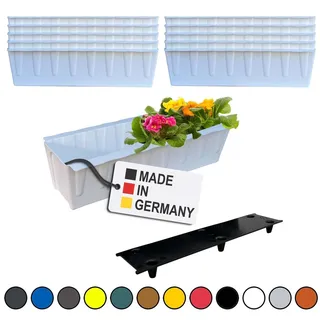 Blumenkasten Pflanzkasten 10er-Set Weiß Einsatz für Europaletten Balkonkasten