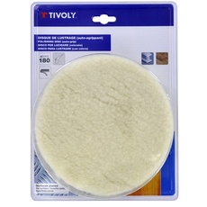 Tivoly XT10152015056 Baumwollscheibe, poliert, selbsthaftend Ø 180 mm, Weiß