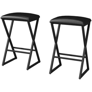 Vicco Barhocker Vault Schwarz 40 x 64 cm 2er Set, - Schwarz