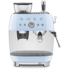 Bild EGF03PBEU 50s Style Siebträgermaschine mit Kaffeemühle Pastellblau