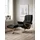 Relaxsessel Mayfair Leder 79 x 102 x 73 cm schwarz mit Hocker