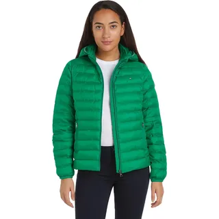 Tommy Hilfiger Damen Jacke Padded Global Stripe Jacket Übergangsjacke, Grün (Olympic Green), XS