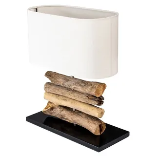 levandeo Tischlampe Treibholz Braun Weiß H42cm