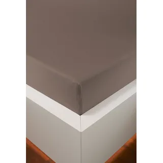 bellana Spannbettlaken Baumwolle-Jersey 70 x 140 - 90 x 200 - 140 x 200 - 180 x 200 cm braun