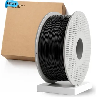 1x Bambu Lab 1kg PETG-HF schwarz mit Spule 33102 Filament 3D-Drucker
