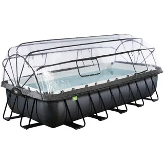 EXIT TOYS Exit Black Leather Pool 540 x 250 x 100 cm inkl. Sandfilteranlage, Abdeckung, Poolleiter, Reparaturset