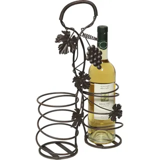 Ambiente Haus Flaschenhalter 2er Flaschenträger 25 x 42 x 41 cm Antikbraun