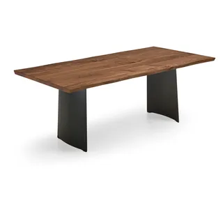 Niehoff Sitzmöbel Tree-Top Tisch Hohlwangengestell Eisen Schwarz geölt Platte 40mm