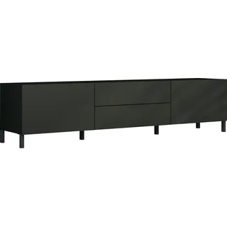 borchardt Möbel Sophia Lowboard 200 cm Schwarz Holzwerkstoff/Metall
