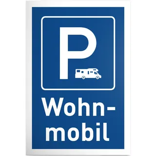 DankeDir! Parkplatz Wohnmobil - 30 x 20 cm Schild Kunststoff - Camping Geschenkidee Wohnmobilstellplatz - Lustiges Hinweisschild für Camper - Deko für Caravan und Reisemobil