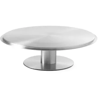 HENDI Tortenplatte, drehbar, Edelstahl 300x90 mm, Backutensilien, Silber