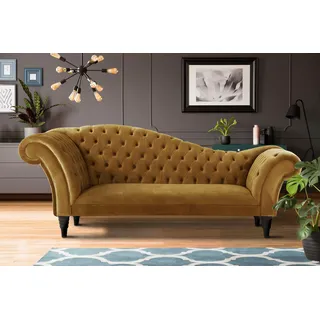 Home Affaire 3-Sitzer »Chester« mit Knopfheftung in Recamieren-Optik, gelb