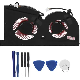 ASHATA GPU-Lüfter, GPU Lüfter Kühler PC Cooling Fan Effizient Laptop-Lüfter für GS63VR GS73VR Pro BS5005HS-U2L1 Schwarz