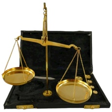 Goldwaage 50 Gramm Gewichte mit Lederbox