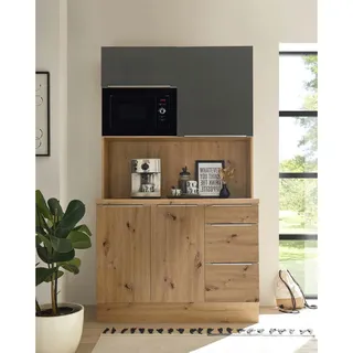 Respekta Küchenzeile Marleen 120 cm Grau