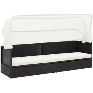 vidaXL Gartensofa schwarz 49393