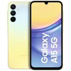 Samsung Galaxy A15 5G Smartphone, Simlockfrei ohne Vertrag, Android-Handy, Schnellladefunktion, 128 GB, Yellow, 2,5 Jahre Herstellergarantie [Deutsche Version]