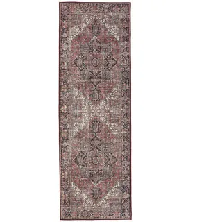 benuta Vintage-Läufer George waschbar 80x240 cm , Multicolor, Beige , Kunststoff , Vintage , Rechteckig , 80x240 cm , Oeko-Tex® Standard 100 , in verschiedenen Größen erhältlich, rutschfeste Unterfläche, waschbar , Teppiche und Böden, Teppiche, Teppichläufer, Läufer