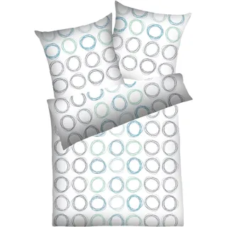 Dyckhoff Strichkreise Blau 135 x 200 cm + 2 x 80 x 80 cm