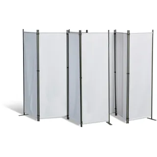 GRASEKAMP Qualität seit 1972 2 Stück Paravent 4tlg Raumteiler Trennwand Sichtschutz Weiß