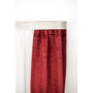 Schienensystem GARESA "Kunststoffschiene mit Blende", weiß (eschefarben, weiß), L:370cm T:7,5cm, Kunststoff, Gardinenstangen, Schienensystem, seitlich mit 2 Rundbögen (kein Spalt zwischen Vorhang und Wand)