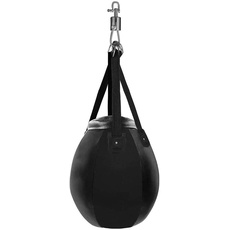 Aoneky Runder Boxsack 120x58cm mit Riemen und Drehzapfen Max Load 55KG - Speedbag für Boxen, Fitness, MMA, Kampfsport (ungefüllt)