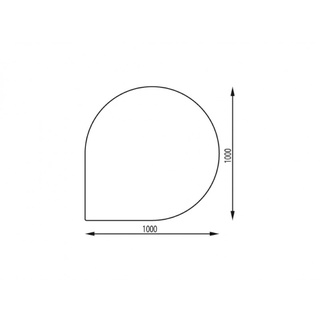 Haas+Sohn | Kamin Glasplatte, Funkenschutzplatte | Form F