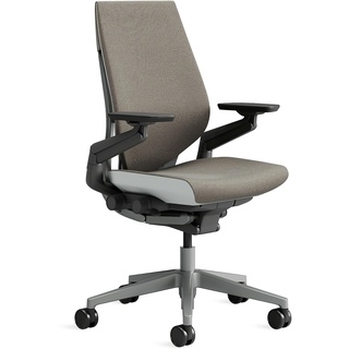 Steelcase Gesture Ergonomischer Bürostuhl mit 360° Armlehnen und 3D-Live Back Lumbalstütze Trüffel