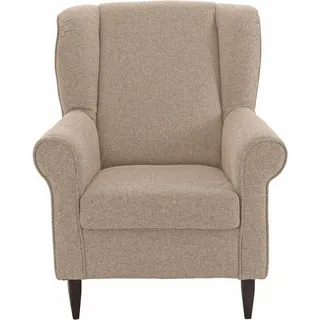 Home Affaire Ohrensessel Asino Polyester 80 x 102 x 86 cm Beige mit Federkern