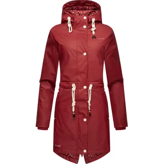 Navahoo Damen wasserdichte Übergangsjacke Regenjacke Flower of Ocean Blood Red Gr. M - M