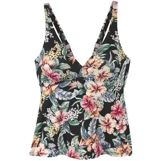 LASCANA Bügel-Tankini-Top Damen schwarz bedruckt Gr.38 Cup C