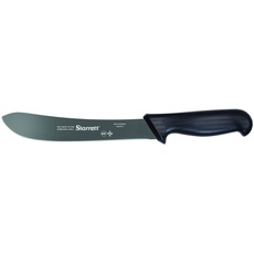 Starrett Profi Edelstahl Chefkoch Steak Messer mit schmalem, gebogenem Profil - 8 Zoll (200 mm) - Schwarzer Griff