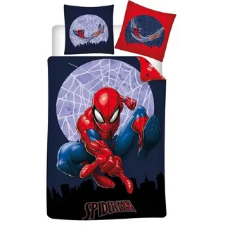 SpiderMan Wendebettwäsche Spiderman, Bettbezug 140 x 200 cm + Kissenbezug 65 x 65 cm, Polycotton