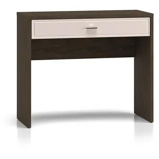 Petits-meubles Konsole Kaius Kaschmir und Dunkles Holz , Beige , Holzwerkstoff , 91.6x77.9x40 cm , Wohnzimmer, Wohnzimmertische, Konsolentische